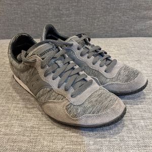 Saucony Womens Originals Bullet S60298-1 Gray Running Shoes Lace Up Size 9.